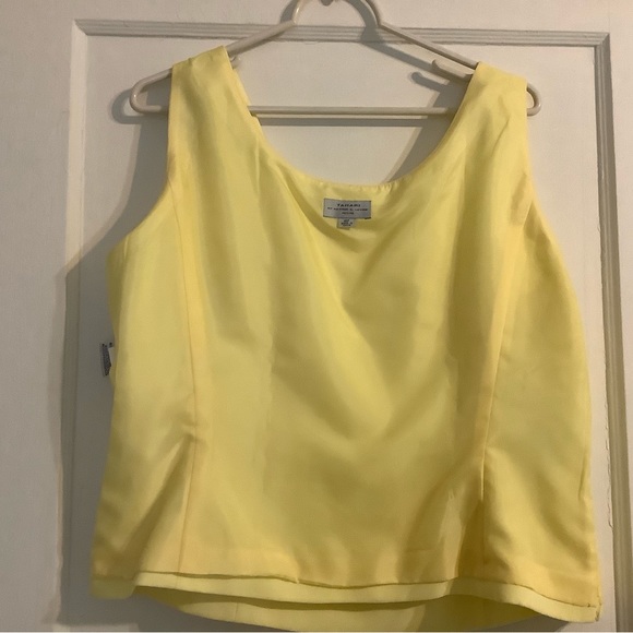 Tahari Yellow Sleeveless Top, 16 Petite - Picture 3 of 10